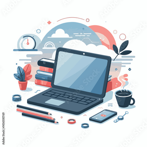 computer, laptop, business, technology, digital, internet, pc, monitor, notebook, communication, screen, modern, desktop, work, background, isolated, blank, display, keyboard, mockup, front, object, d