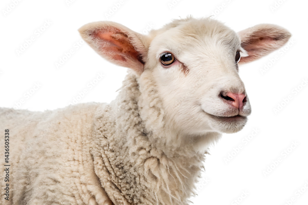 Fototapeta premium sheep isolated on white background