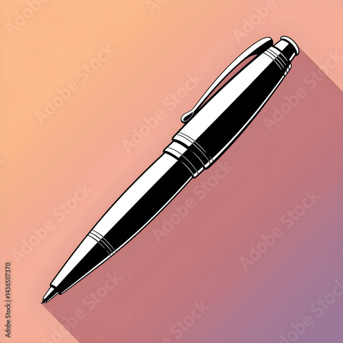 silhouette of a pen