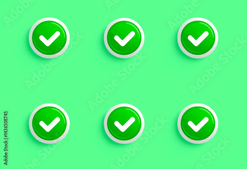 Approve icon green check mark button