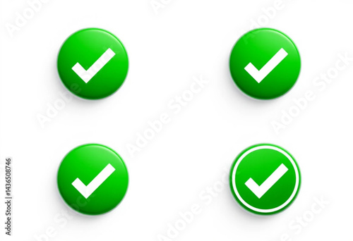 Approve icon green check mark button