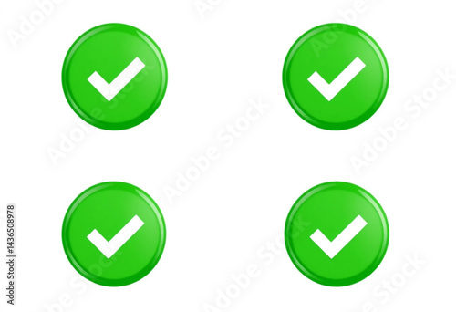 Approve icon green check mark button