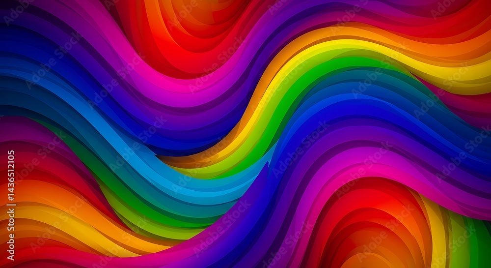 Obraz premium Chromatic Undulation AI Generated