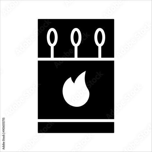 Open matchbox with matchsticks line icon. linear style sign for mobile concept and web design. Matches and Matchbox outline vector icon. Symbols, logo illustrations. Vector graphics