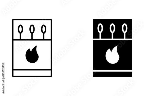 Open matchbox with matchsticks line icon. linear style sign for mobile concept and web design. Matches and Matchbox outline vector icon. Symbols, logo illustrations. Vector graphics