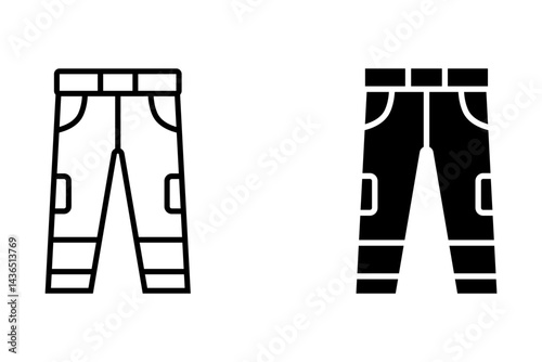 pants icon. vector glyph icon for your website, mobile, presentation, and logo design.