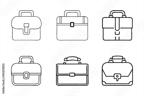 Briefcase icon set