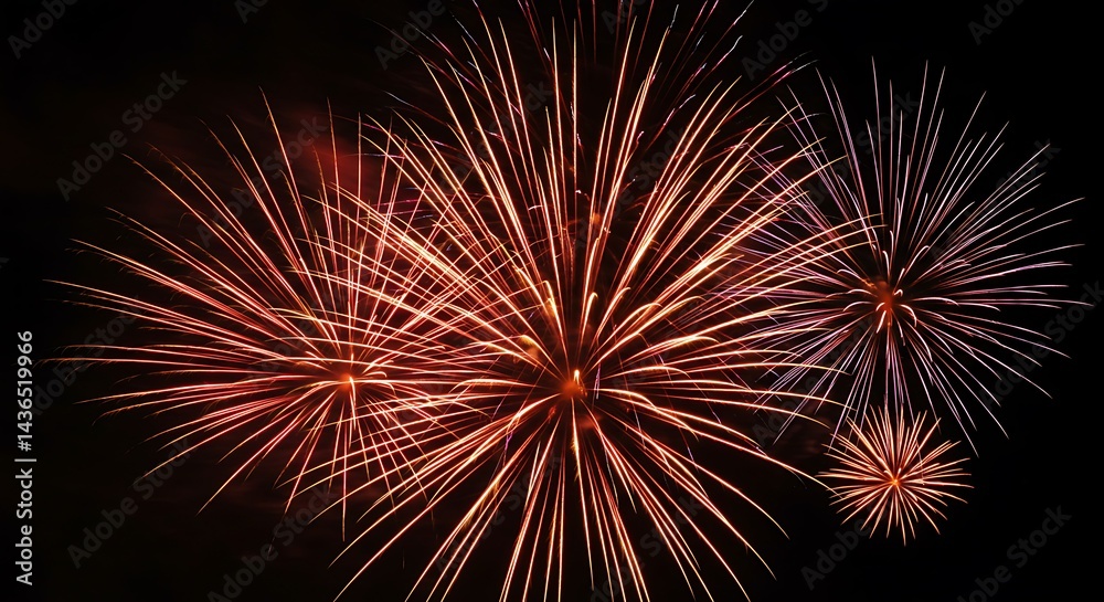 Crimson Explosions in the Night AI Generated Crimson Explosions in the Night AI Generated