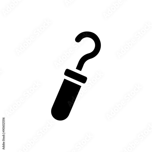 Loop Turner Hook Tool Black Flat Icon