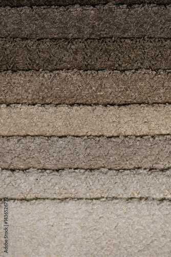 Obraz na płótnie Closeup of colorful textured textile samples w salonie