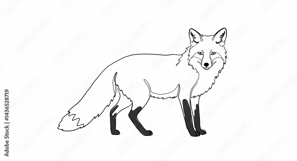 Obraz premium From Observation to Abstraction: A Minimalist Line Art Journey Through the Animal World 