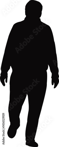 a man walking body silhouette vector