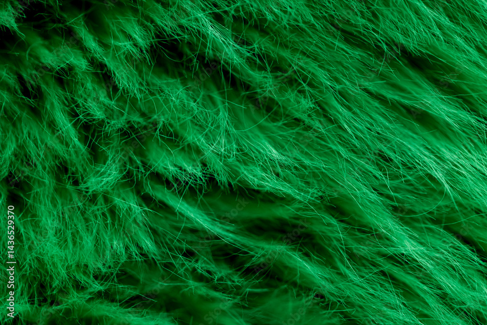 green fluffy cloth textured background
