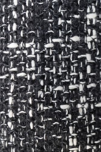 Obraz na płótnie closeup of black and white textured textile w salonie
