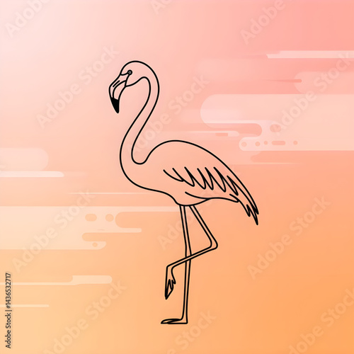 flamingo in the water