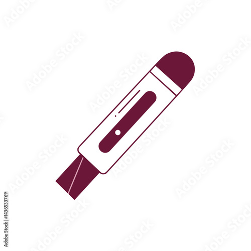 Handmade craft knife icon for DIY projects and creative workshops