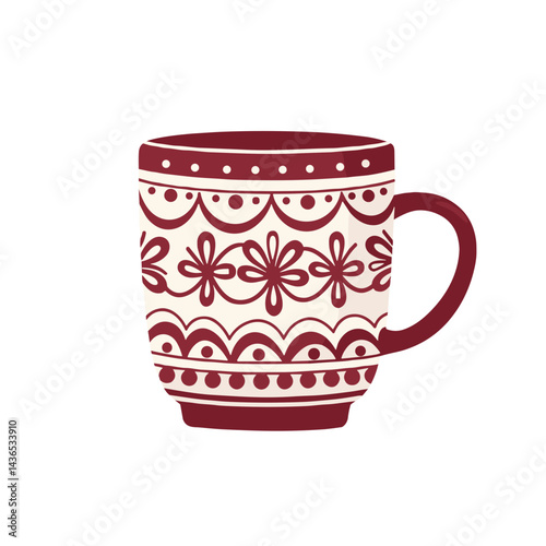 Handmade ceramic mug icon for craft blogs and artisan kitchenware websites