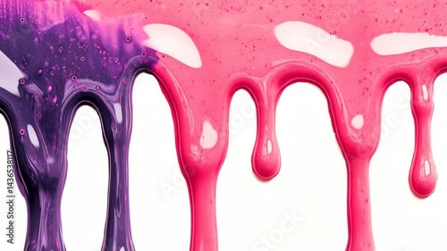 Vibrant drips of colorful paint creating an eye-catching abstract design.