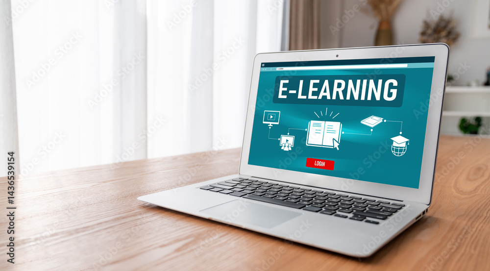 E-learning website with modish sofware for student to study online on the internet network E-learning website with modish sofware for student to study online on the internet network