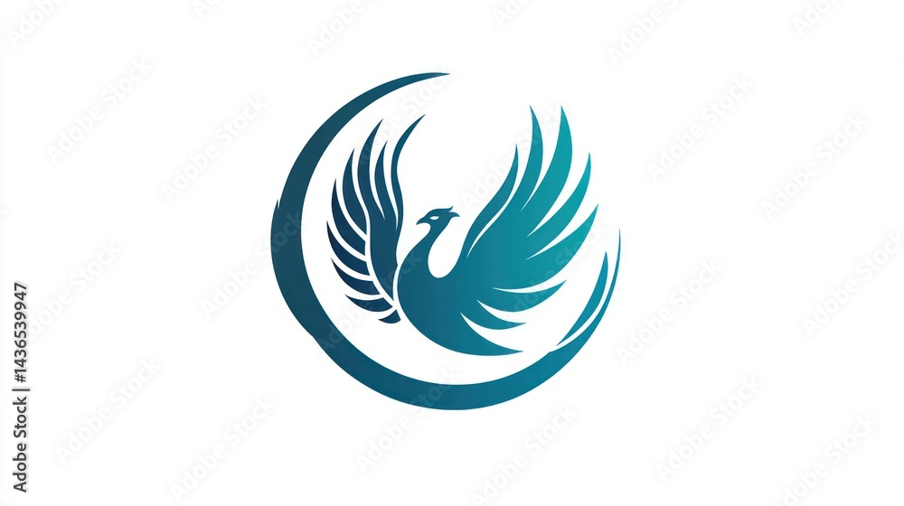 Phoenix Logo Design on White Phoenix Logo Design on White