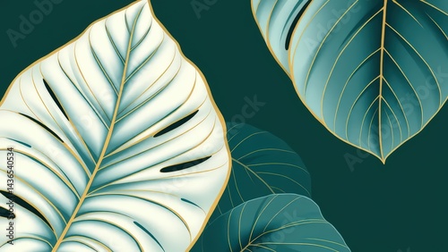 Wallpaper Mural green leaves background Torontodigital.ca