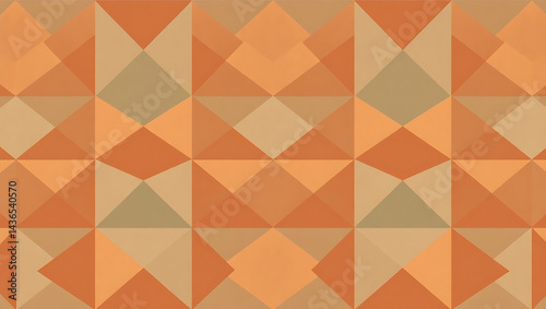 Abstract Geometric Orange Pattern Background - Modern Artistic Design with Triangles & Creative Shapes