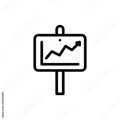 Long Hike Trailhead Sign with Elevation Profile Black Fill