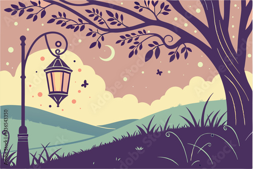 75 Magical glowing lanterns, cosmic fireflies, starry night sky, ethereal light, fantasy ambiance, colorful sparkles, celestial atmosphere, dreamy landscape, mystical illumination, surreal composition