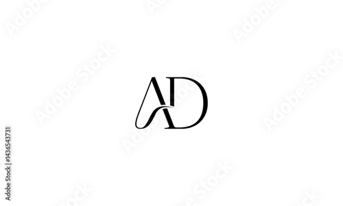 AD initial letter, monogram logo