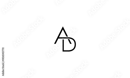 AD initial letter, monogram logo