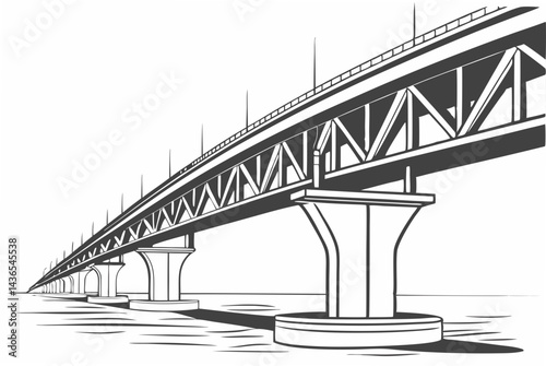 bridge vector illustration