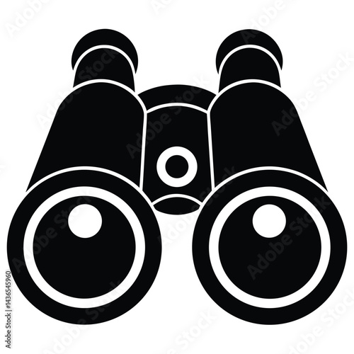 vector illustration of cute binoculars isolated