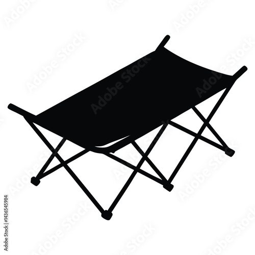 vector illustration of cute camp cot isolated
