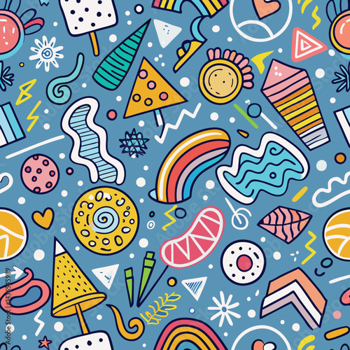 Abstract Pattern with Colorful Shapes