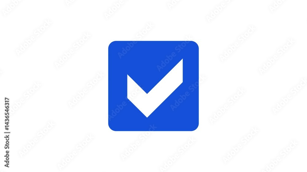 Bold Checkmark on Square Background Animation, Clean and Minimalist Square Fill Effect with Appearing Checkmark Bold Checkmark on Square Background Animation, Clean and Minimalist Square Fill Effect with Appearing Checkmark