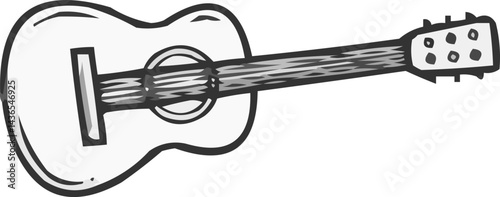 Hand drawn Acoustic Guitar Illustration Perfect for Music Websites Blogs and Educational Materials