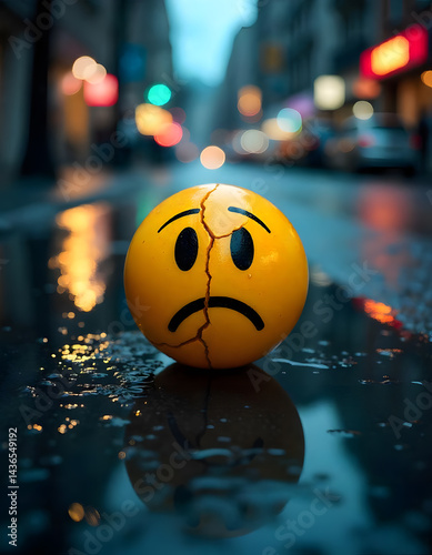 yellow ball on the street