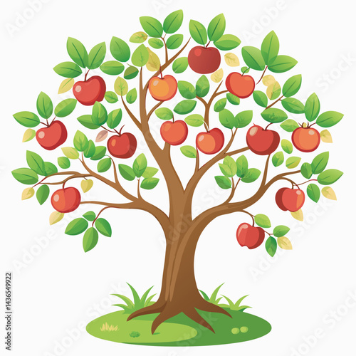 Apple tree with apple 