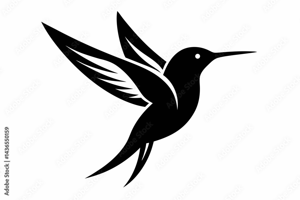 Fototapeta premium vector illustration of an hummingbird