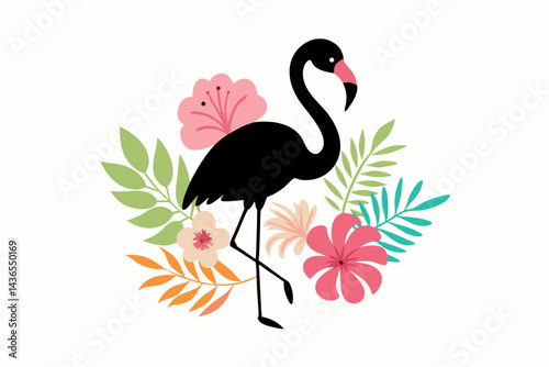 pink flamingo vector illustration