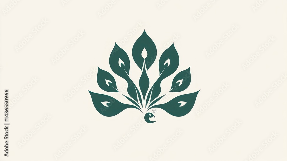 Obraz premium Elegant Peacock Tail Design