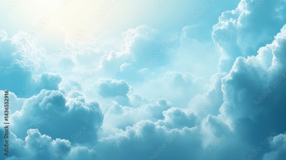 Ethereal Blue Sky with Soft Clouds and Bright Lighting Ethereal Blue Sky with Soft Clouds and Bright Lighting