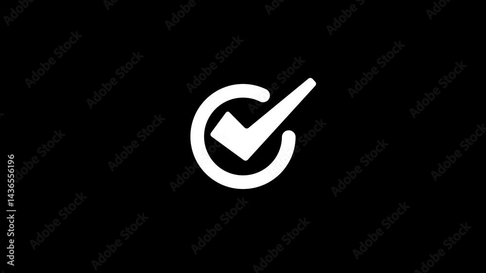 Stylish Animated Checkmark to Visually Indicate Completion or Success