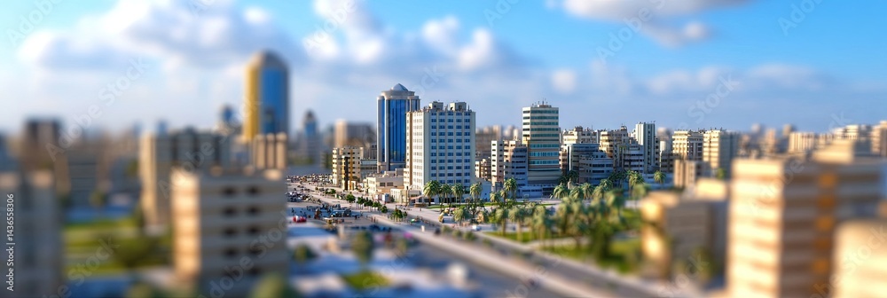 Fototapeta premium 3d animation baghdad iraq downtown skyline