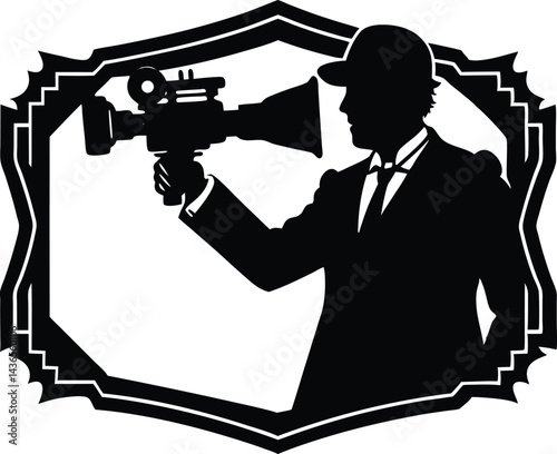 film director framing shot silhouette