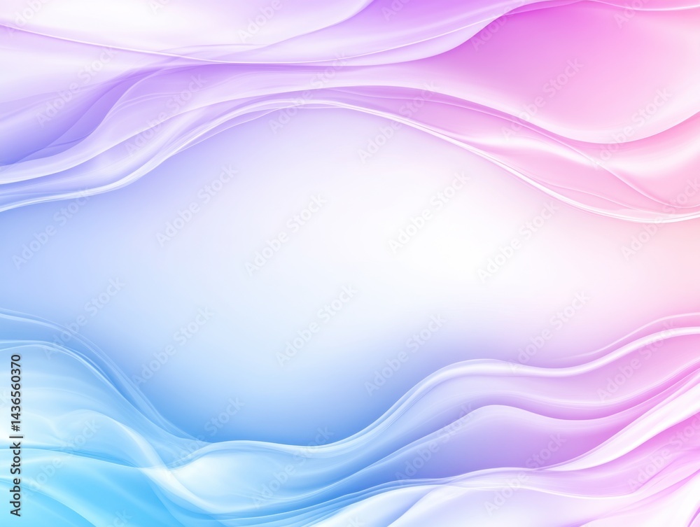Obraz premium Pastel-colored, flowing wave design with a central, bright area. Ideal for backgrounds