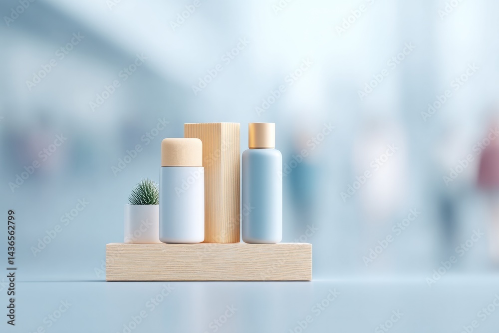 Naklejka premium clean image showcasing various banking products neatly arranged on table with minimalistic design elements