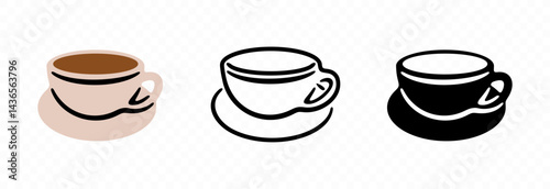 Coffee cup, cup and mug, graphic design. Drinking, beverage, drink, coffee shop and coffee house, vector design and illustration