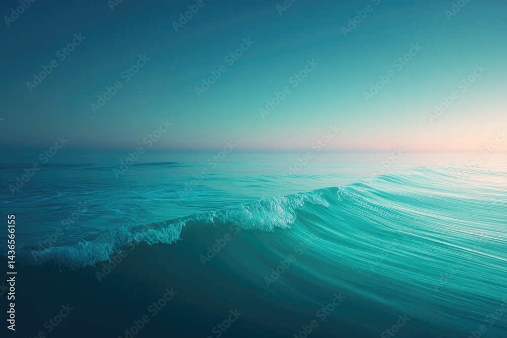 Obraz premium minimalistic representation of ocean portraying its vastness and tranquility