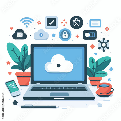 computer, laptop, business, technology, digital, internet, pc, monitor, notebook, communication, screen, modern, desktop, work, background, isolated, blank, display, keyboard, mockup, front, object, d
